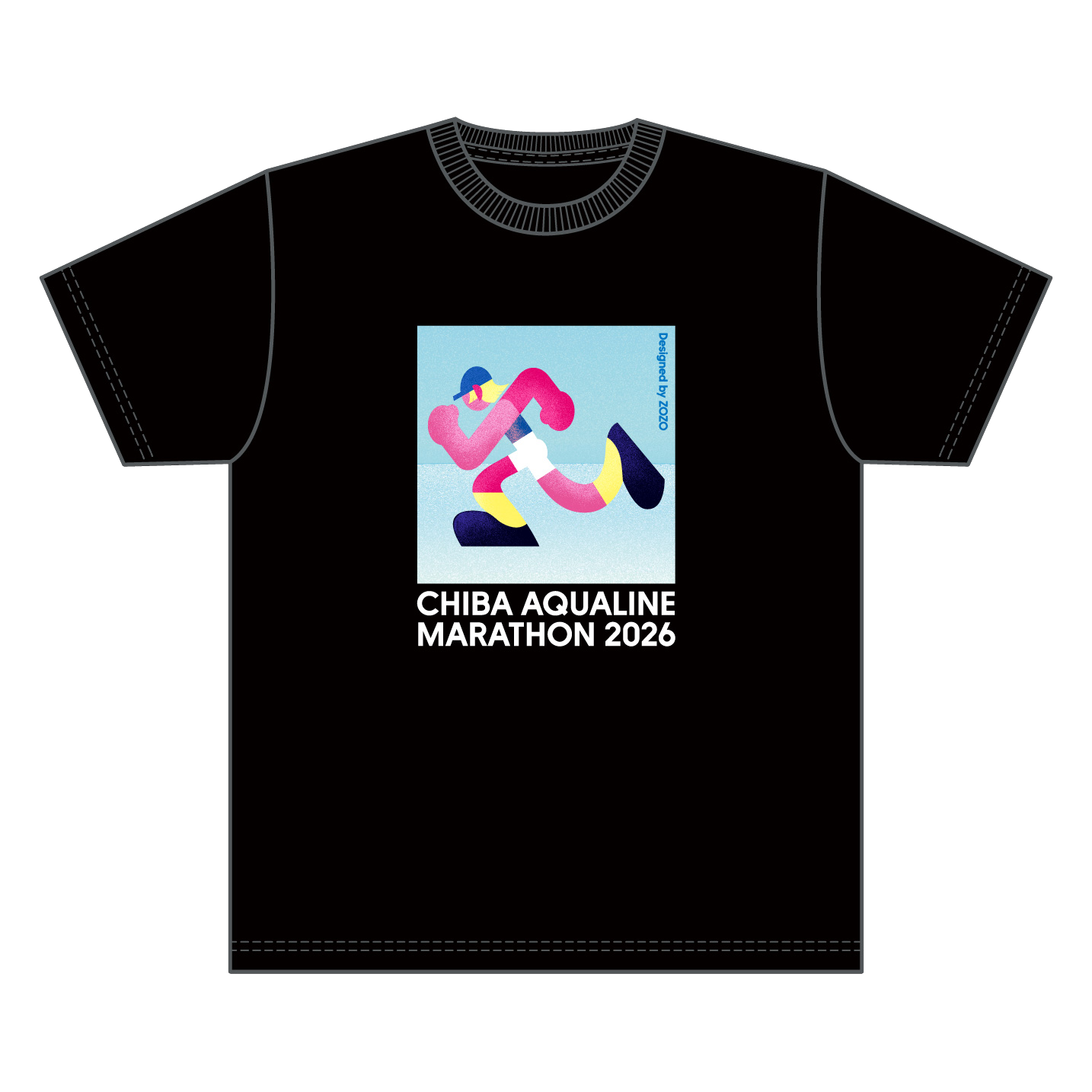 ちばアクアラインマラソン2026 キービジュアルTシャツ ブラック
